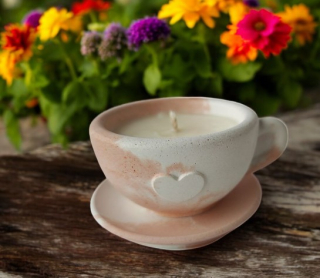 Svíčka - květinová zahrada 001